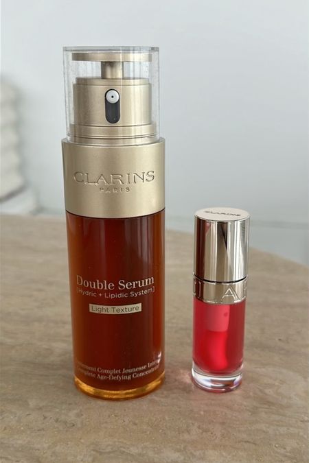 I’ve heard such great things and read amazing reviews about the CLARINS Double Serum Light Texture Anti-Aging Serum, I can’t wait to try it. The lip oil on pitaya is definitely a must try. Both are Allure’s best of beauty award winners. 

Skincare, skin regimen, plumping lip oil

#LTKbeauty #LTKMostLoved
