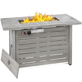 50,000 BTU Steel Propane Gas Fire Pit w/ Auto Ignition - 42in | Best Choice Products 
