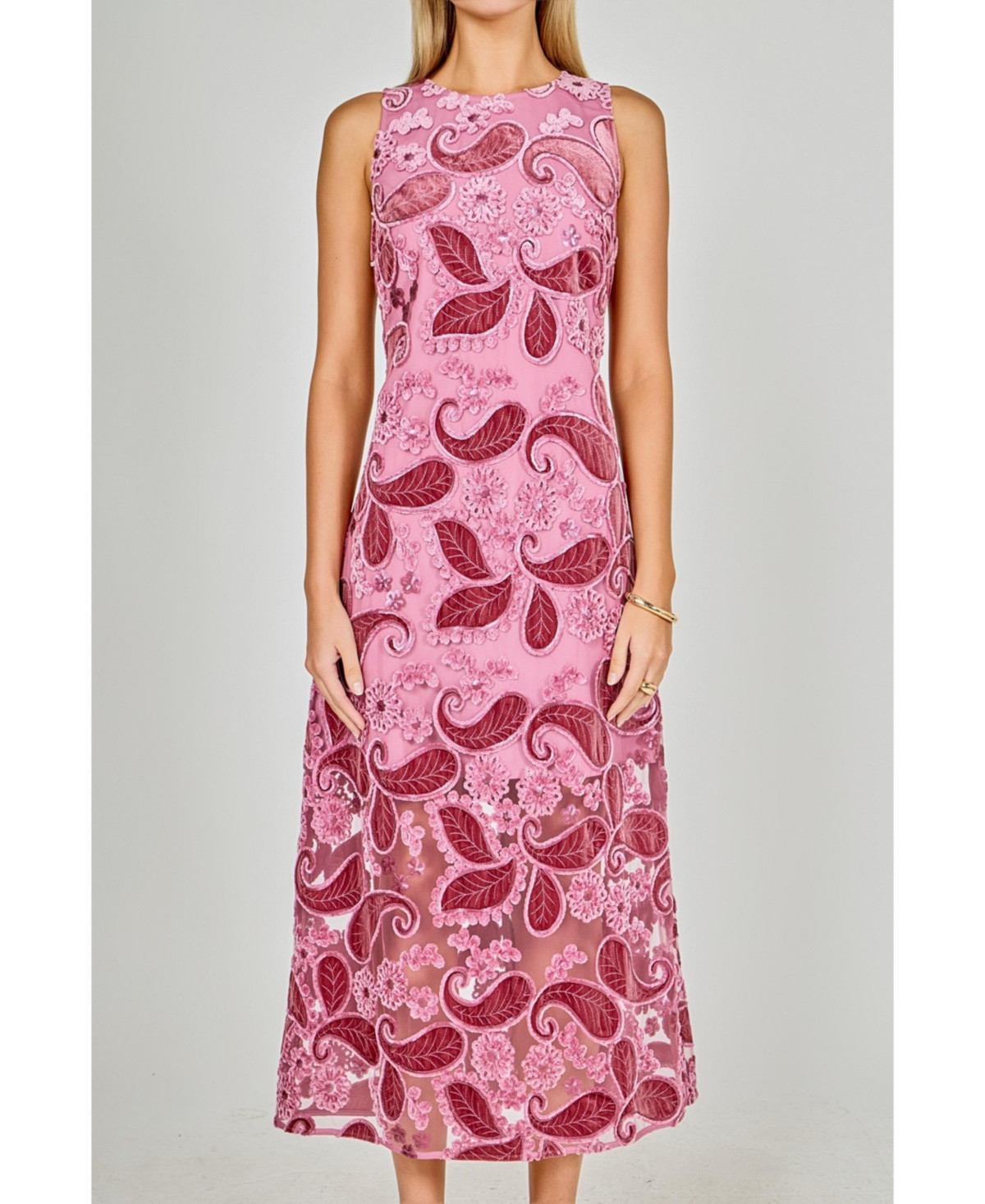 endless rose Women's Lace Cami Maxi Dress - Fuchsia | Macy's