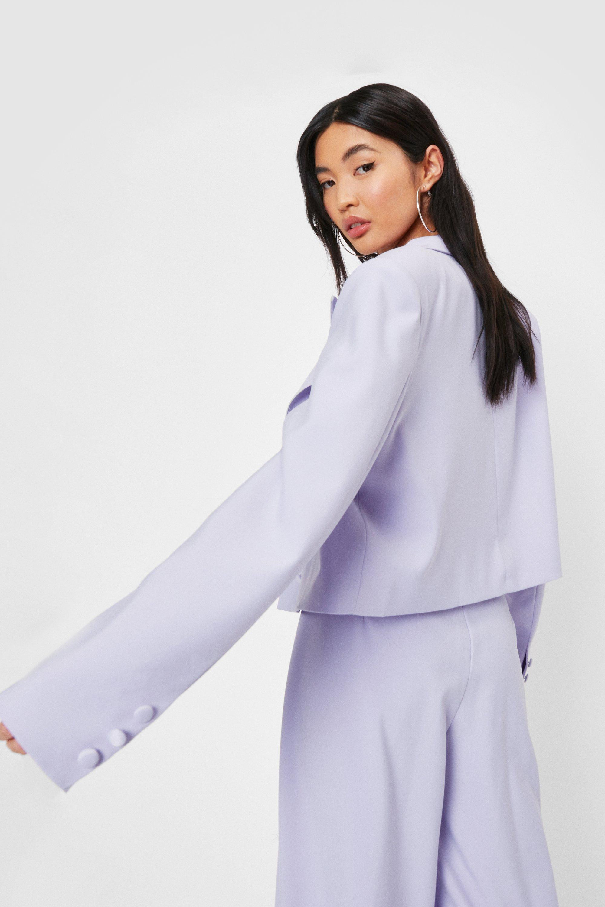 Oversized Shoulder Pad Cropped Tailored Blazer | Nasty Gal (US)