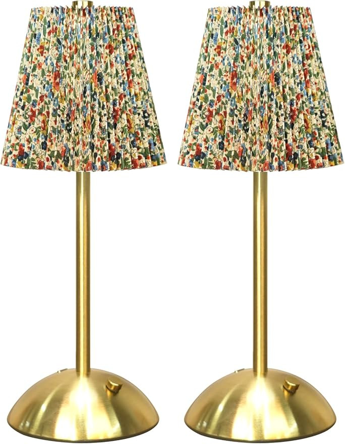 Cordless Table Lamp Rechargeable, Dimmable Desk Lamp, LED Battery Powered Lamps with 3 Color Mode... | Amazon (US)