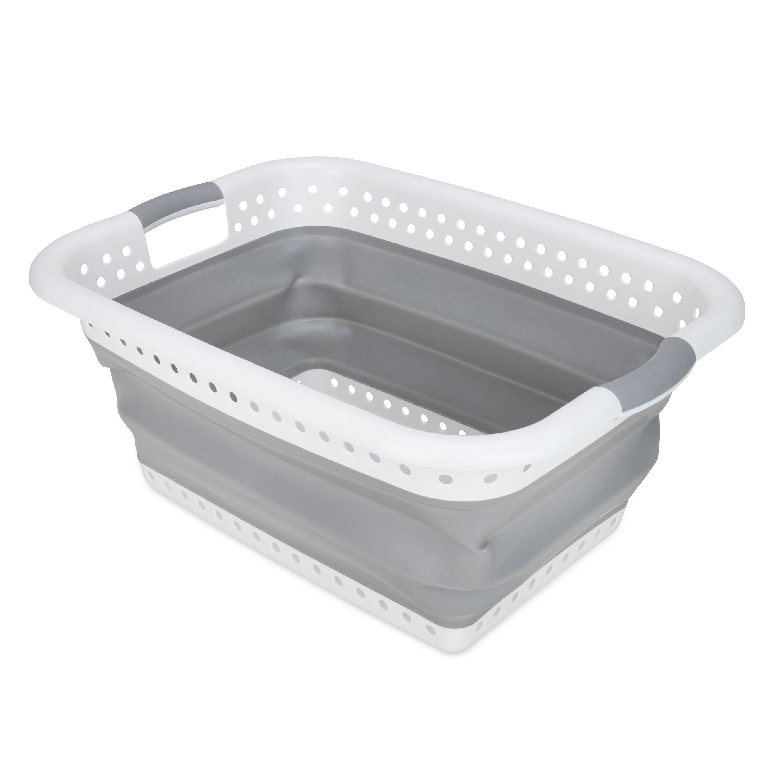 Camco Collapsible Utility Basket, Large, White/Gray - Walmart.com | Walmart (US)