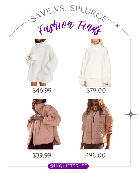 Want the look but tight on your budget? Here's an affordable sweater and jacket alternative!
#savevssplurge #fashionfinds #cozyclothes #winteressentials

#LTKstyletip #LTKSeasonal