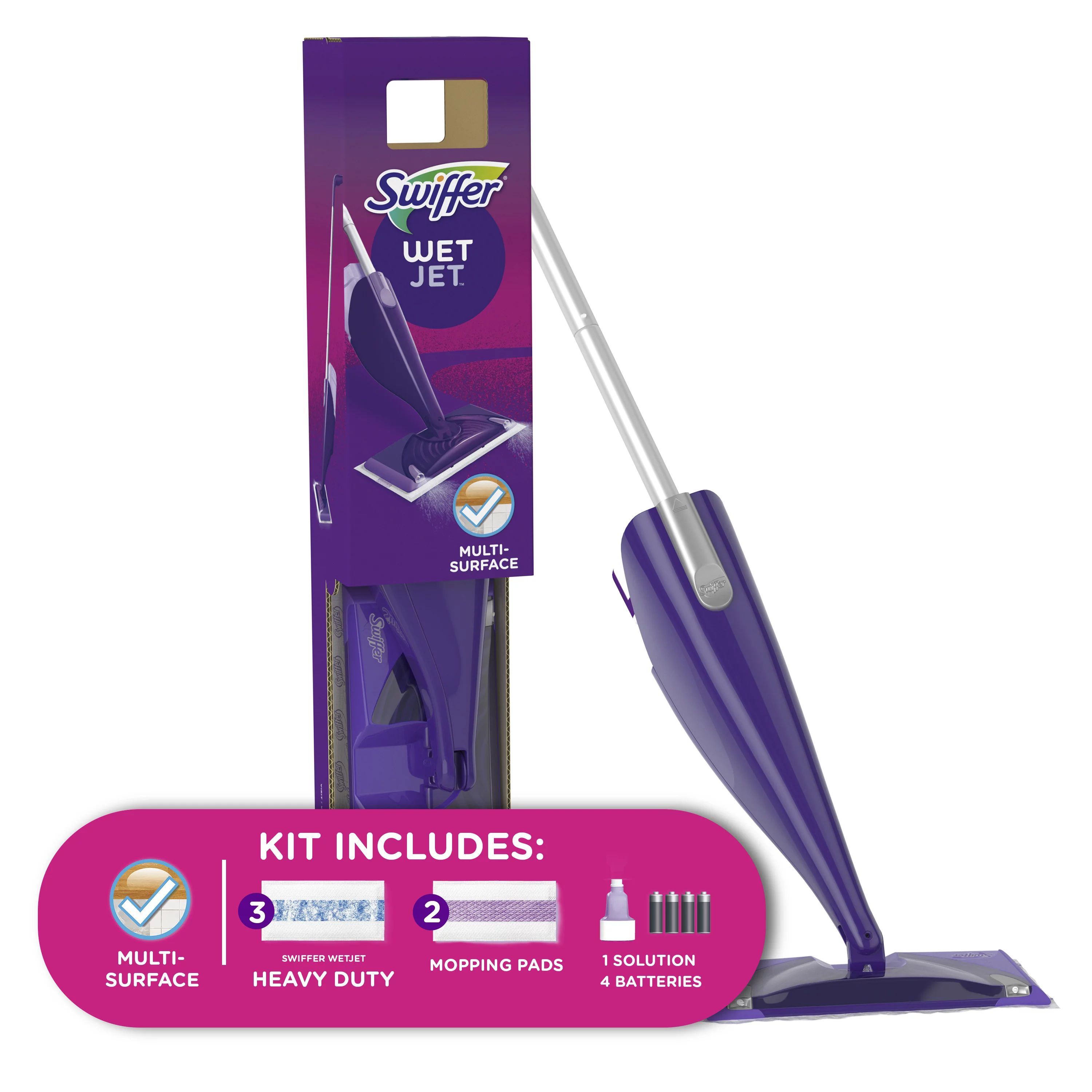 Swiffer WetJet Mop Starter Kit (1 Mop, 5 Mop Pads, 1 Liquid Solution) | Walmart (US)