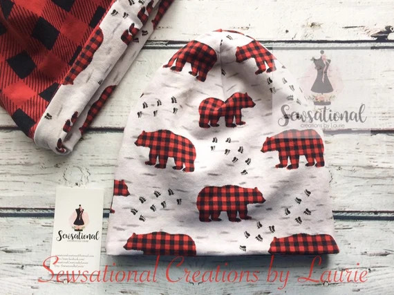 Slouchie beanie Buffalo plaid hat beanie hat winter hat | Etsy | Etsy (CAD)