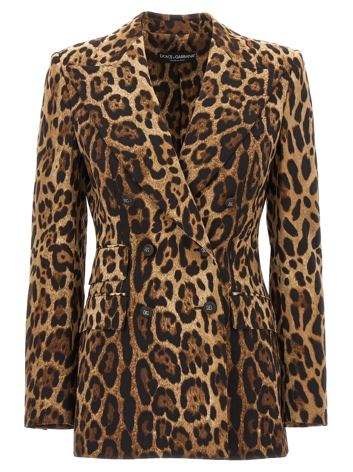 Dolce & Gabbana Leopard Printed Double-Breasted Jacket | Cettire Global