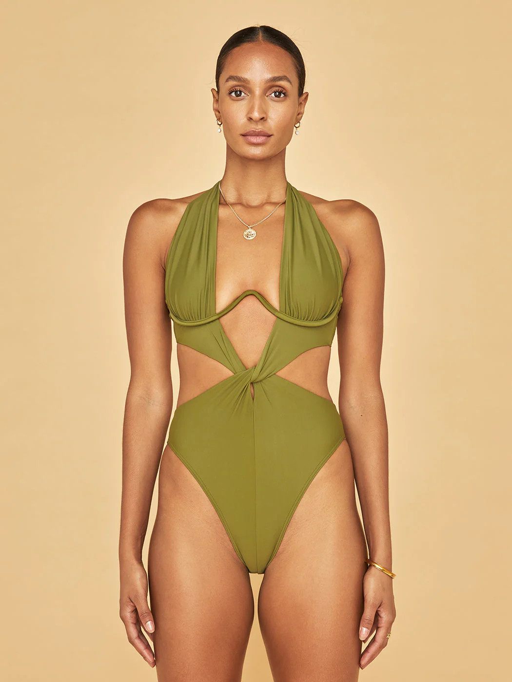 Nayo One Piece Swimsuit - Green | Carbon38