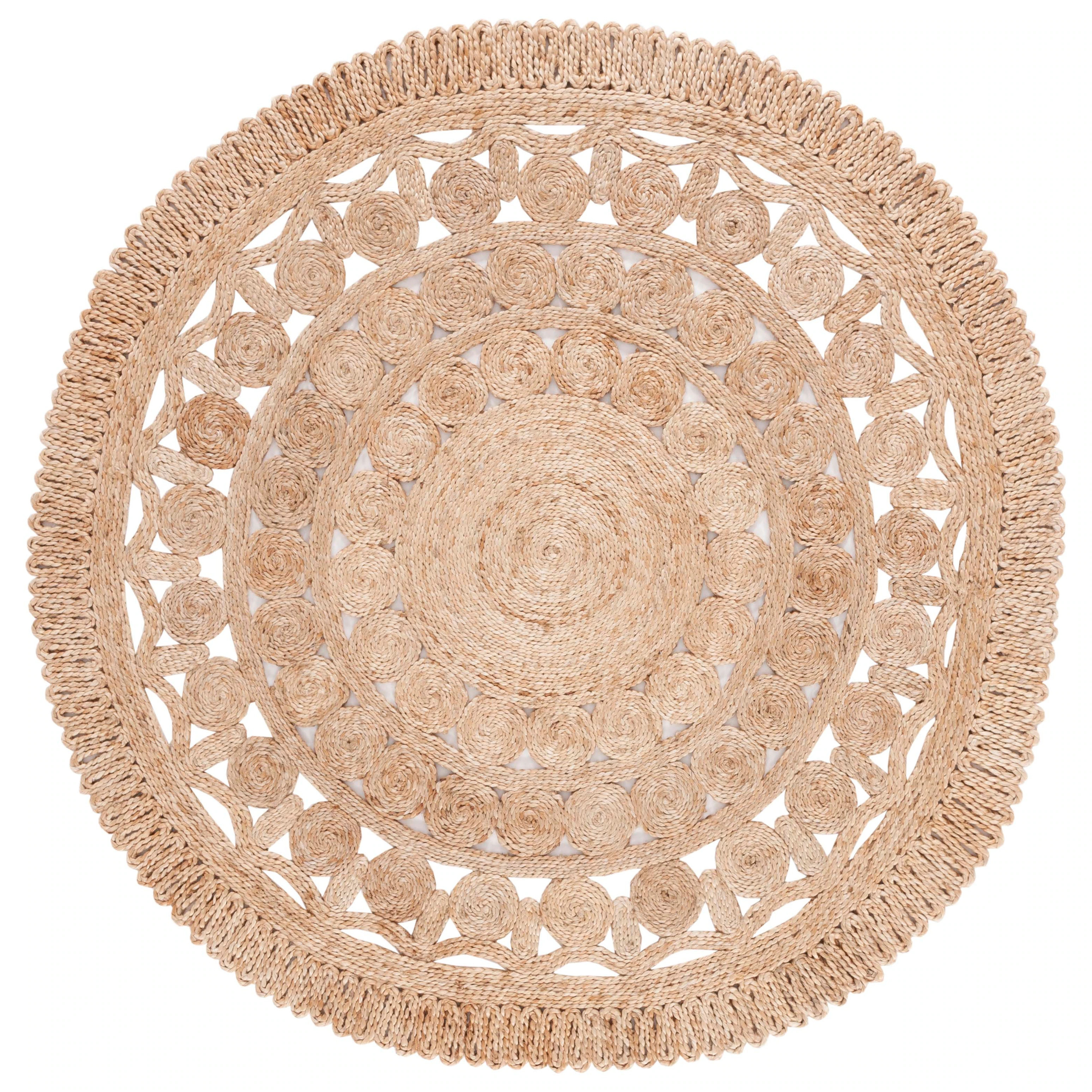 SAFAVIEH Natural Fiber Aristea French Country Round Jute Rug | Bed Bath & Beyond