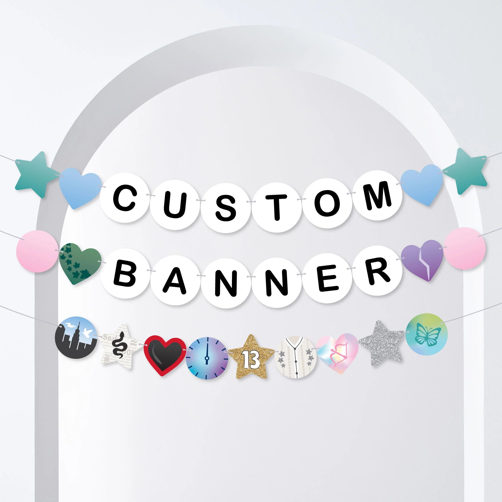 Custom In My Party Era Banner, Eras Party Decorations, Large Friendship Bracelet Banners, 42 Piec... | Big Dot of Happiness