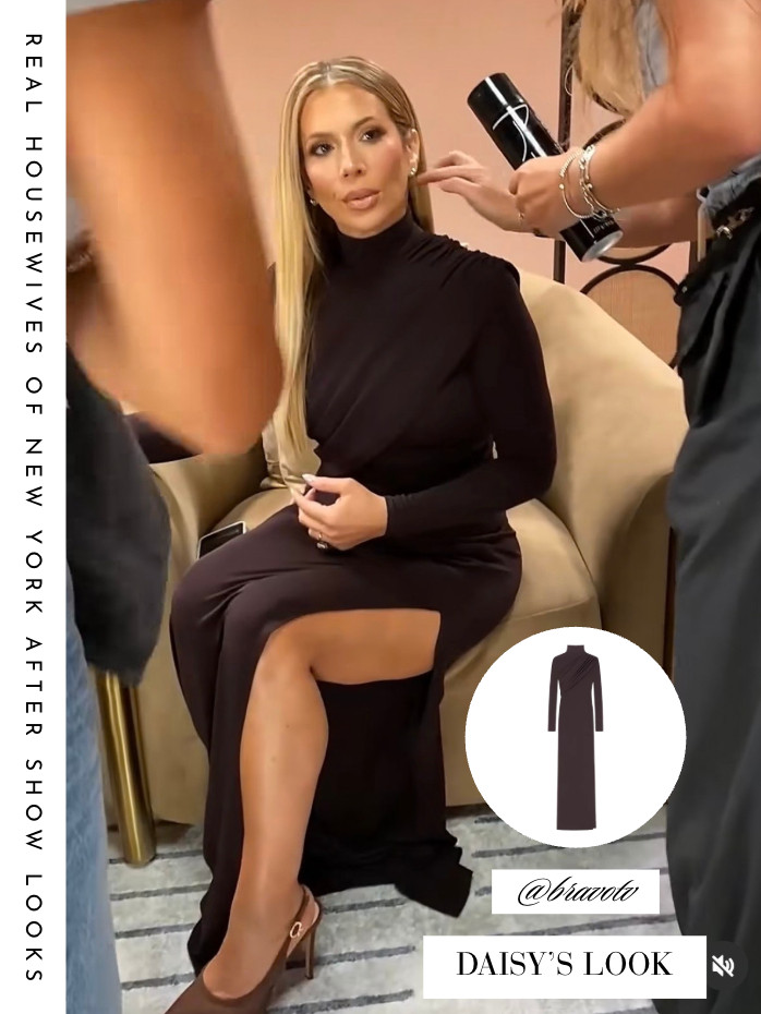 Daisy Toye's Brown Long Sleeve Dress on The After Show 📸= @bravotv 

 