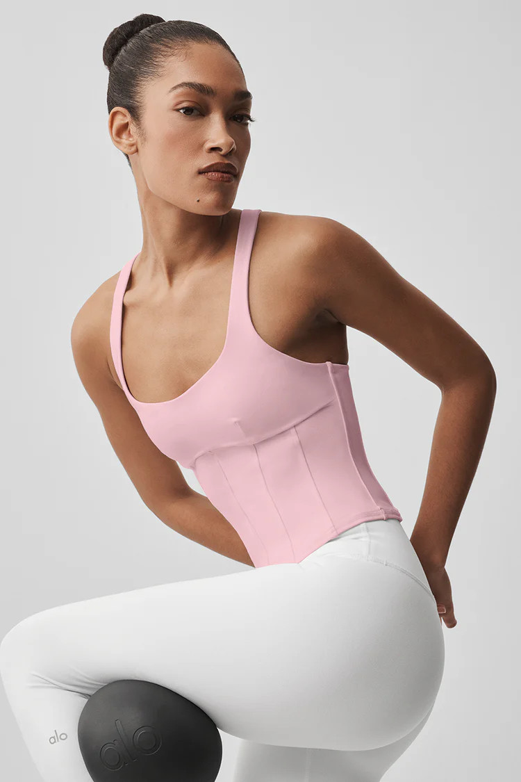 Airbrush Sparks Fly Corset Tank - Vintage Pink | Alo Yoga (US)