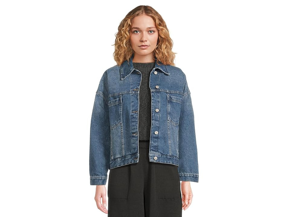 Free People Opal Swing Denim Jacket Women's Clothing Got The Blues : XS (Women's 0-2), Cotton/Denim | Zappos