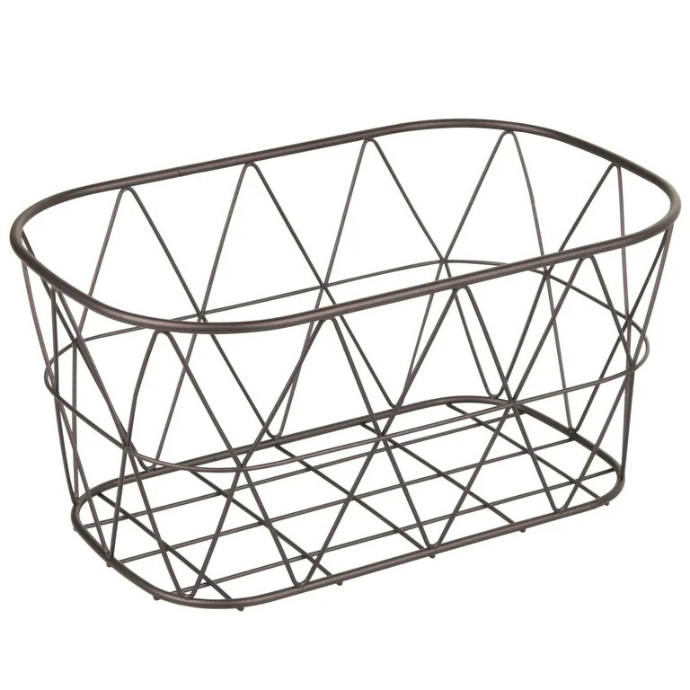 Better Homes & Gardens Small Bathroom Steel Wire Storage Basket, Bronze - Walmart.com | Walmart (US)