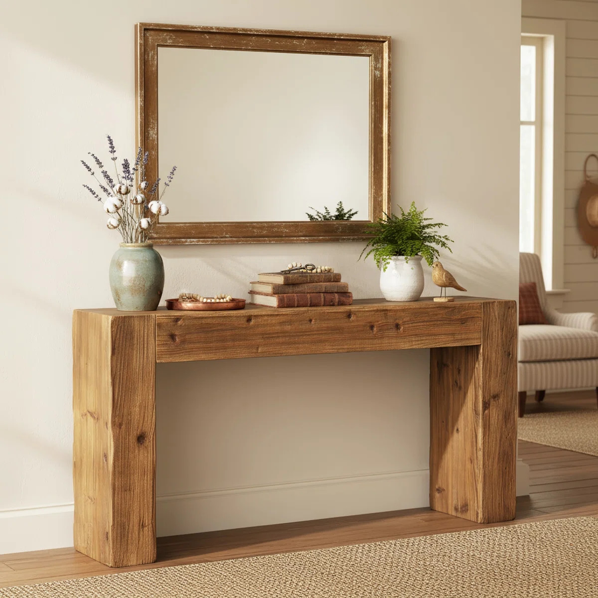 63-Inch Solid Wood Console Table | Wayfair North America