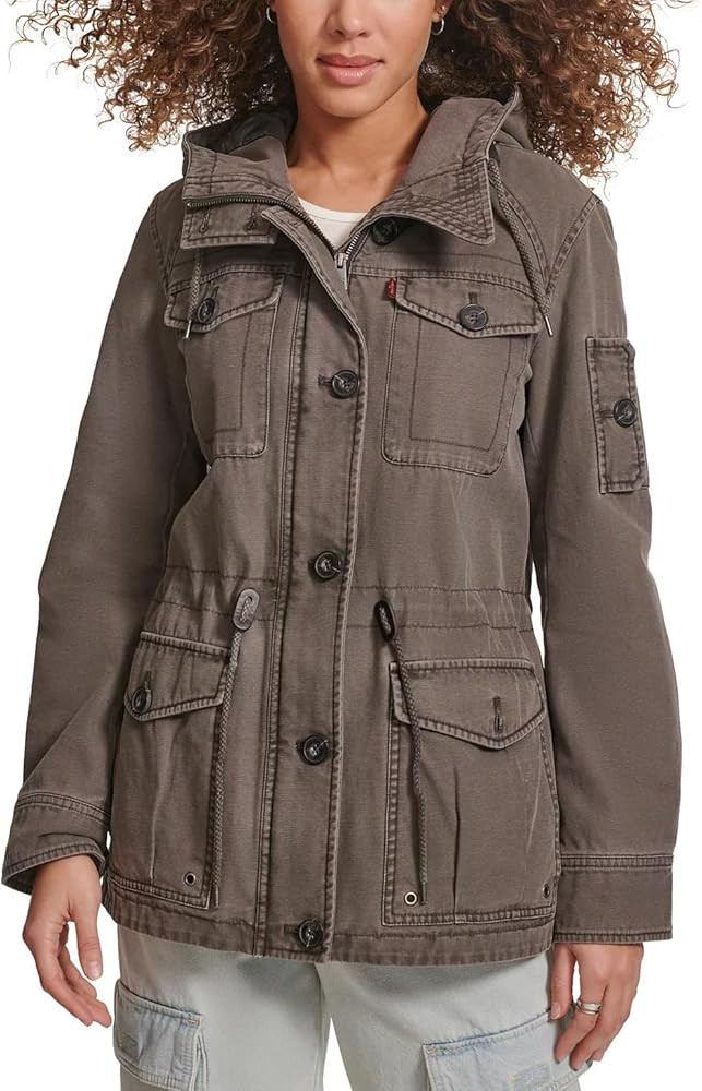 Levi's Women's Lightweight Cotton Military Jacket (Standard & Plus Sizes) | Amazon (US)
