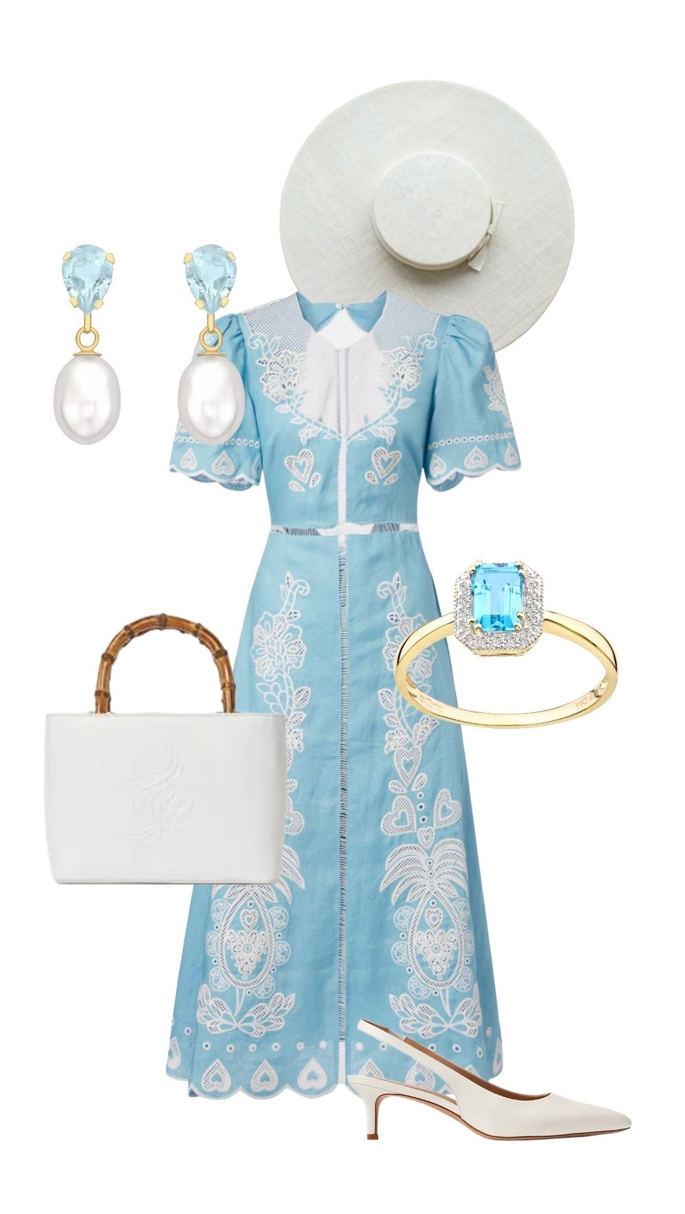 Blue skies only! ☀️ 

Dress - Farm Rio

Boater Hat in Ivory - And They Loved Hats from Etsy UK

Clio Handbag - Osprey

Ivory Slingback Shoes - Ralph Lauren

Pearl & Blue Topaz 9ct Gold Drop Earrings - IBB at John Lewis 

9ct Gold Blue Topaz & Diamond Ring - Mogul at John Lewis 

#LTKuk #LTKeurope 

#LTKspring #LTKdresses #LTKwedding