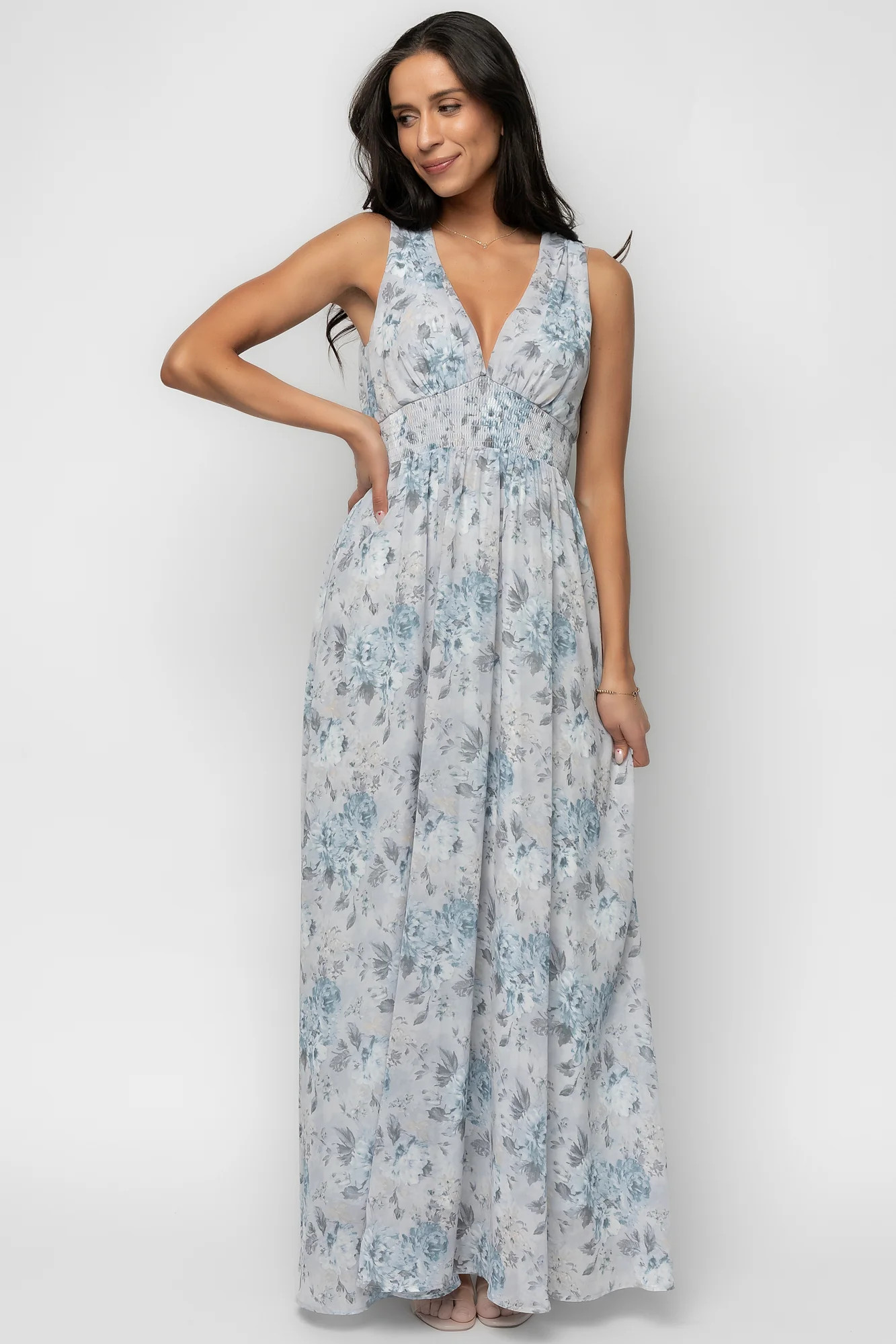Imogen Maxi Dress \u2014 Light Blue Floral | Baltic Born | Baltic Born
