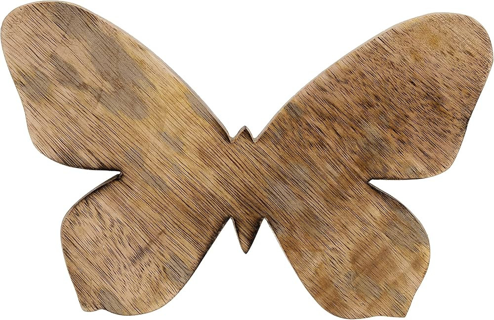 Sagebrook Home Wood, 9" Butterfly Decor Brown, Novelty, Wood, Contemporary, 9" L X 1" W X 6" H, S... | Amazon (US)