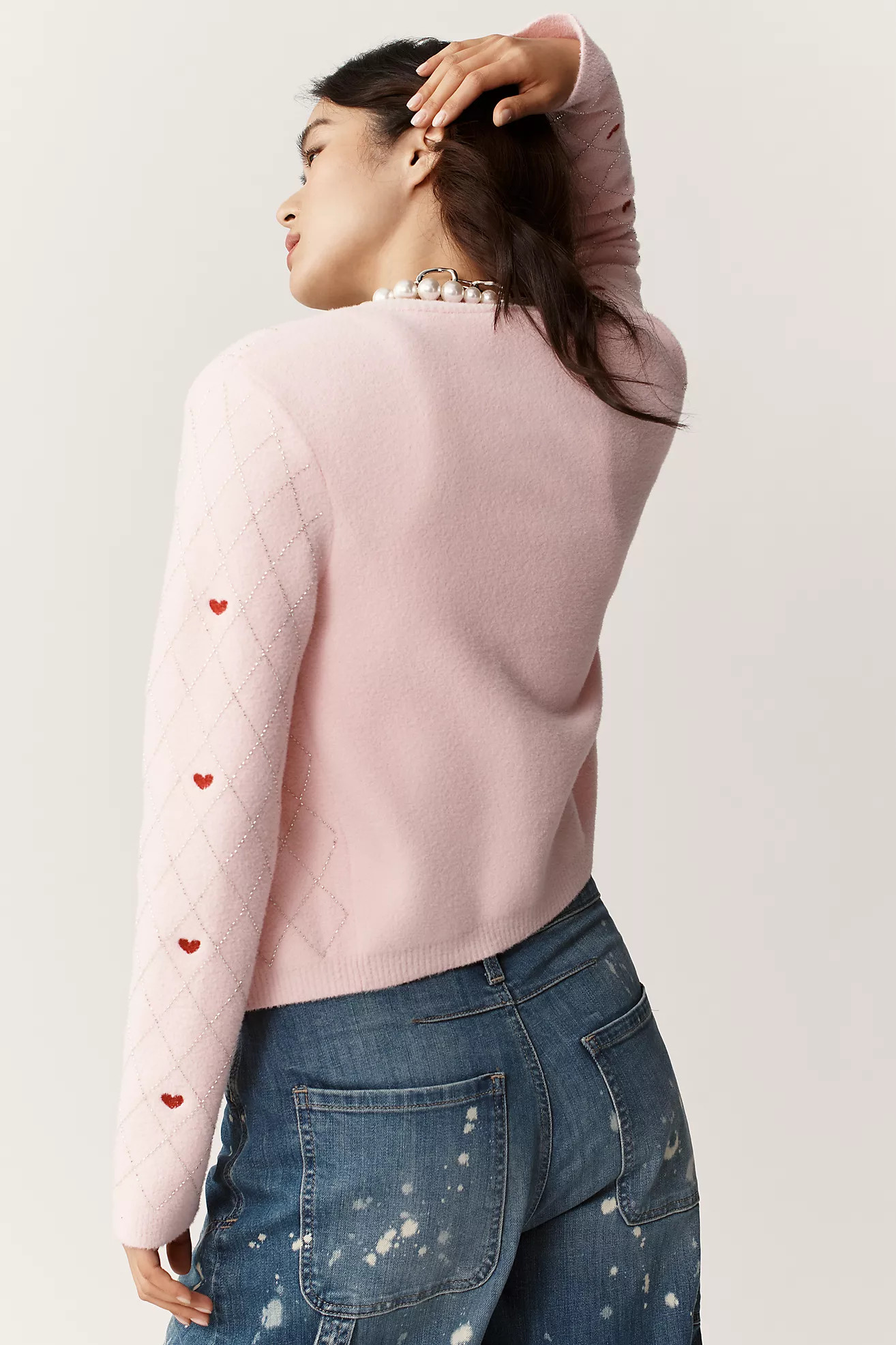 NVLT Embellished Heart Motif Lady Jacket | Anthropologie (US)