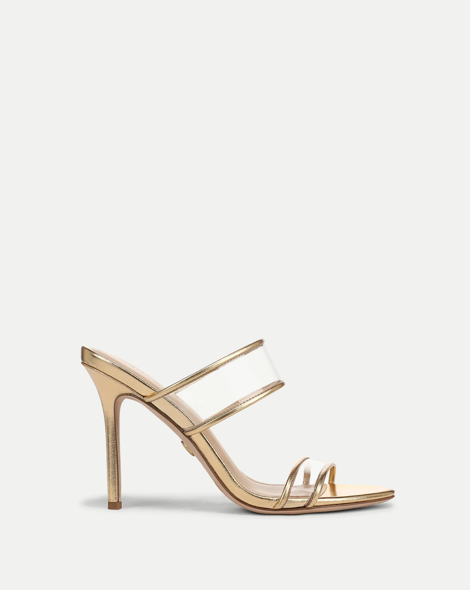 Veronica Beard Asha Stiletto Sandal Clear Pale Gold | Veronica Beard
