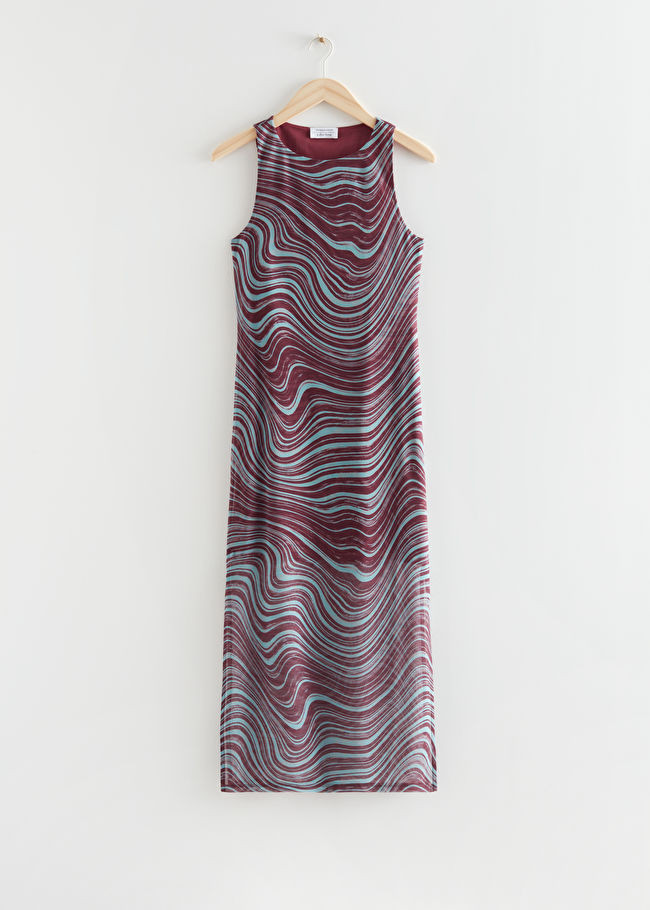 Printed Mesh Midi Dress | & Other Stories US