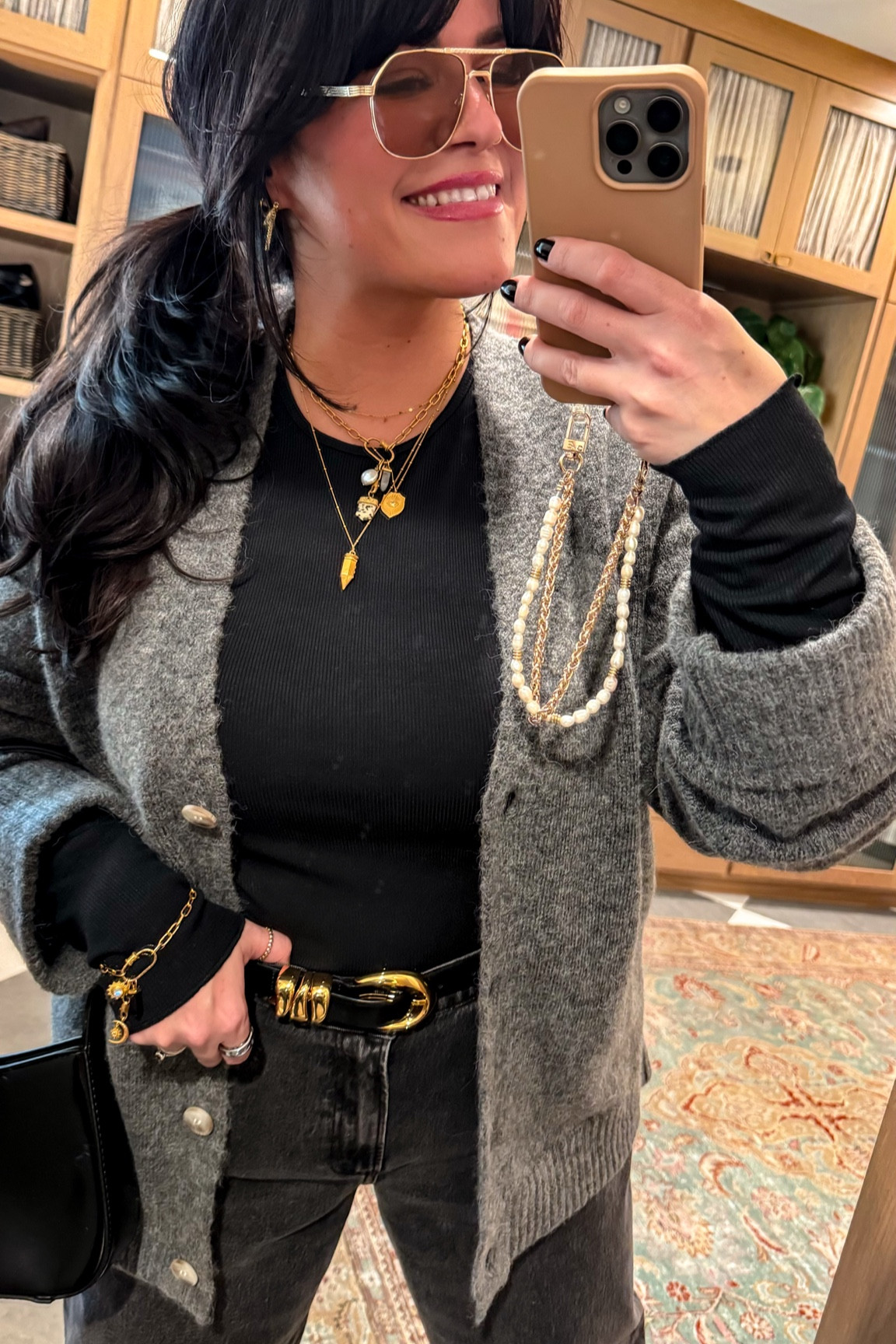 Midsize fall casual outfit 
Code: TARYN15 saves 15% on my accessories with Satya 
Cozy boyfriend cardigan xl
Long sleeve tee xl
Belt xl
Low rise relaxed black jeans sized up to a 33 for a loose fit 


#LTKSeasonal #LTKStyleTip #LTKMidsize