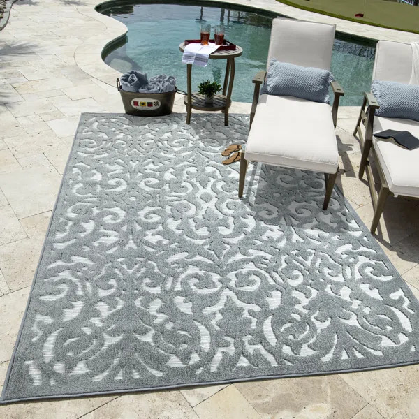 Indoor / Outdoor Area Rug in Harbor Blue | Wayfair North America