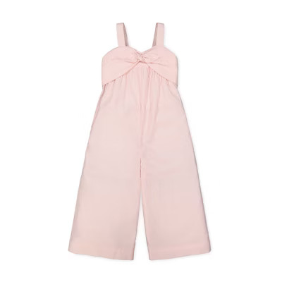 Hope & Henry Girls' Wide Leg Sleeveless Jumpsuit with Bow Front, Toddler | Target