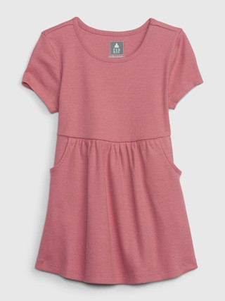 Toddler 100% Organic Cotton Mix and Match Rib Skater Dress | Gap (CA)