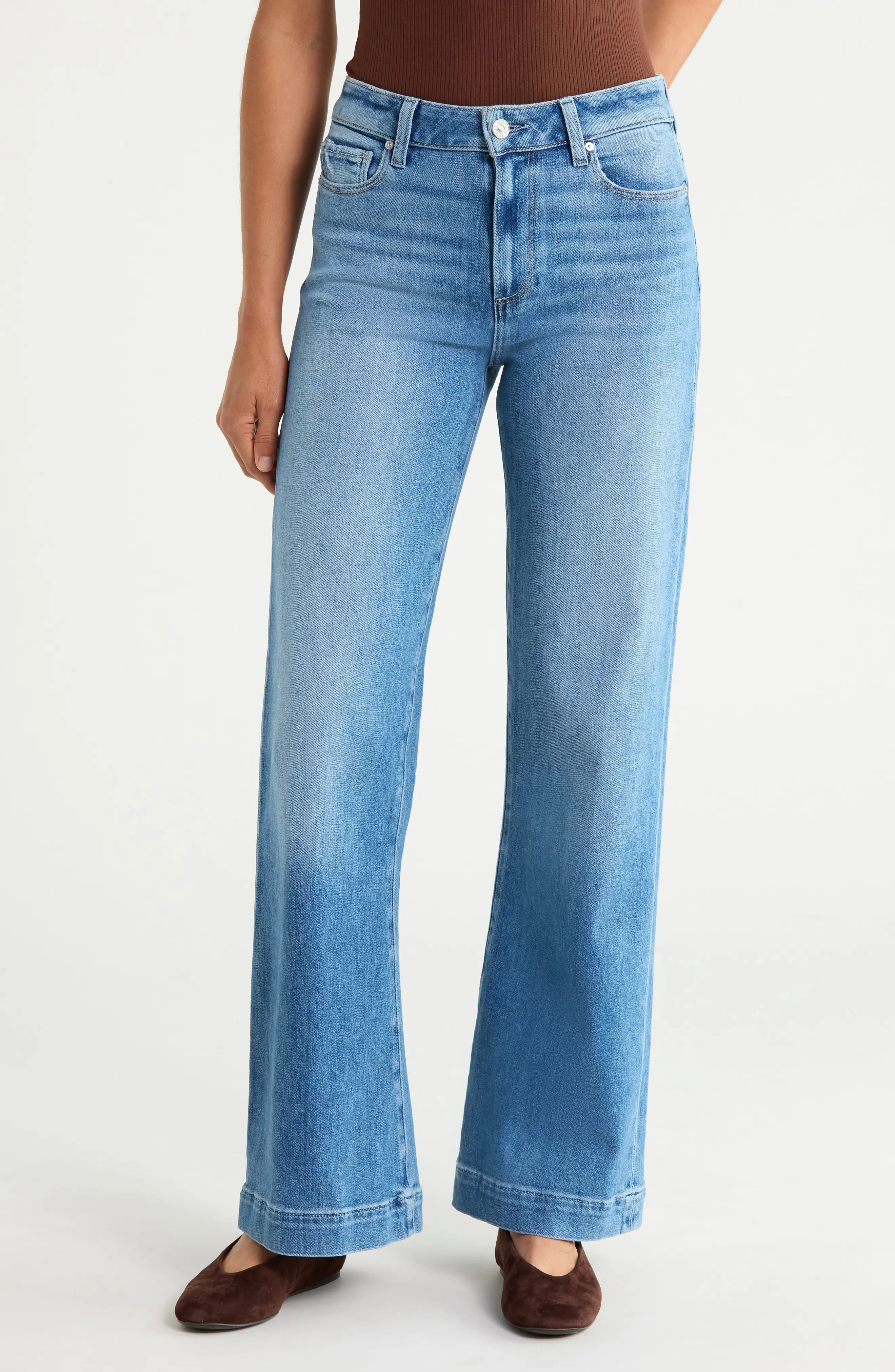 PAIGE Leenah High Waist Wide Leg Jeans (Women) | Nordstrom | Nordstrom
