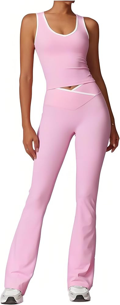 TIFIYA Women's Yoga Set Sports Bra/Tank Top High-Waisted Shorts/Pants 2-Piece Workout Sets for Wo... | Amazon (US)