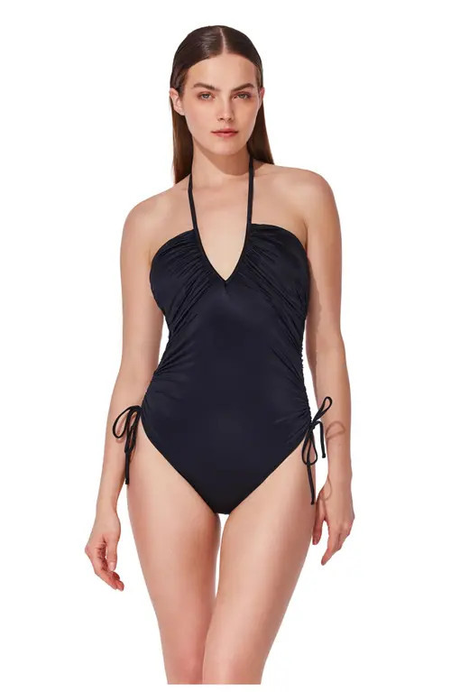 Profile by Gottex Mademoiselle Halter One Piece in Black at Nordstrom, Size 16 | Nordstrom