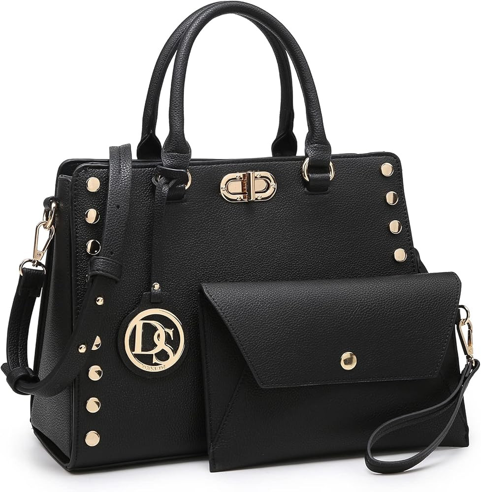 Dasein Women Medium Satchel Handbag Work Tote Shoulder Bag Top Handle Purse with Matching Clutch ... | Amazon (US)