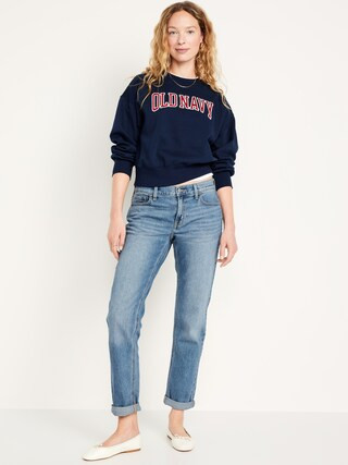 Mid-Rise Wow Boyfriend Straight Jeans | Old Navy (US)