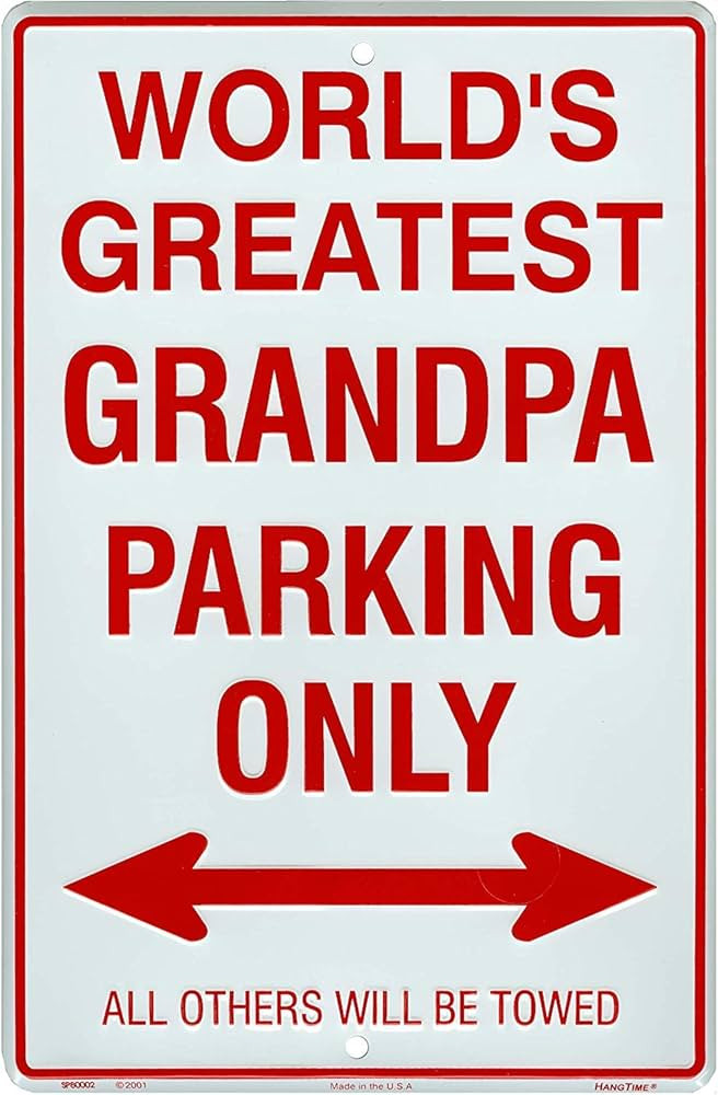 Hangtime World's Greatest Grandpa Parking Only 8x12 inch Sign | Amazon (US)