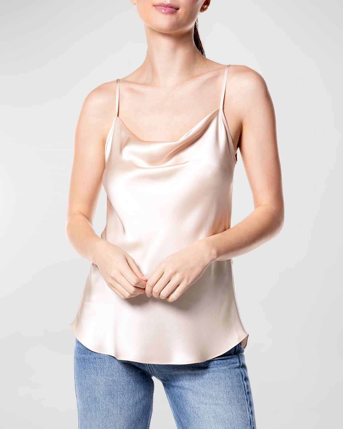 Cowl-Neck Silk Cami | Neiman Marcus