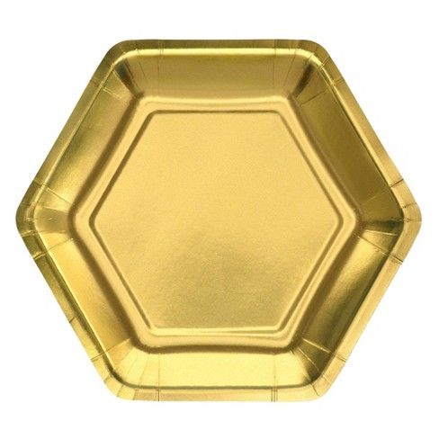 7" 20ct Foil Snack Plates Gold - Spritz™ | Target