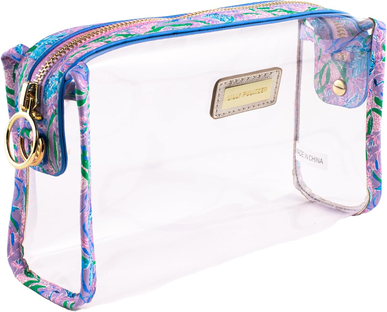 Lilly Pulitzer Clear Zipper Pouch, Cute Pencil Case for Adults, Travel Toiletry Bag, Small Pouch ... | Amazon (US)