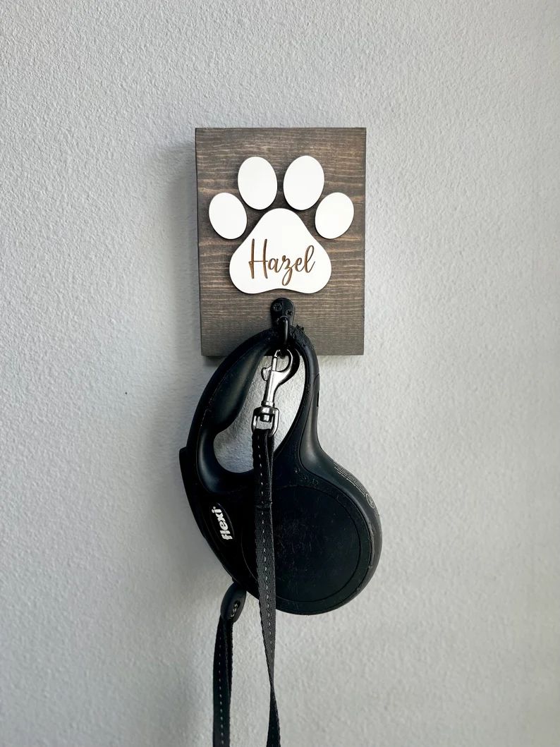 Dog Leash Holder Personalized Dog Leash Holder for Wall Dog - Etsy | Etsy (US)