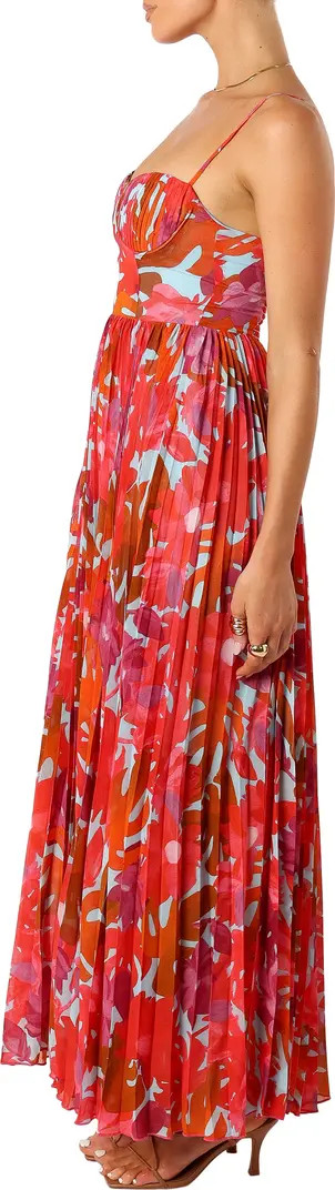 Achanti Print Pleated Maxi Dress | Nordstrom