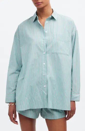 The Stripe Signature Poplin Oversize Shirt | Nordstrom
