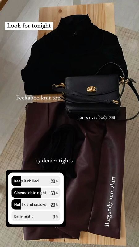 Midsize outfit • mini skirt • black + burgundy outfit 

#LTKmidsize #LTKstyletip #LTKeurope
