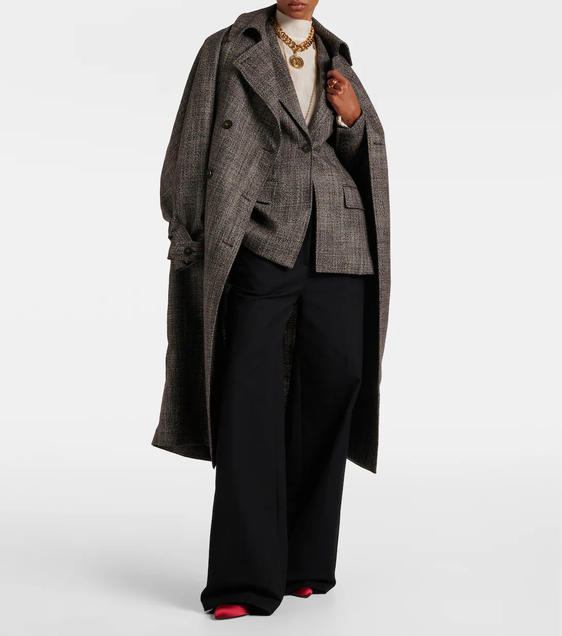Yukio gabardine wide-leg pants | Mytheresa (UK)