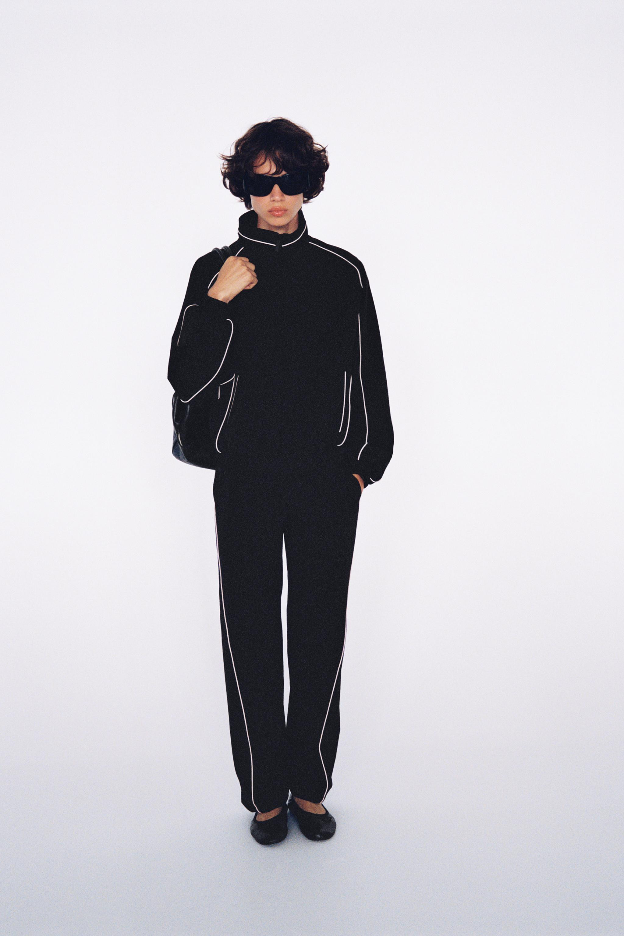 CONTRAST PIPING TECHNICAL PANTS | Zara US