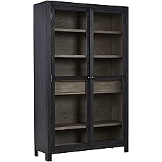 Signature Design by Ashley Lenston Transitional Accent Cabinet, Black & Gray | Amazon (US)