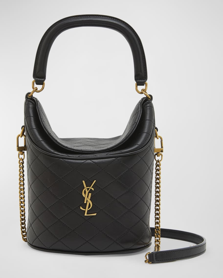 Saint Laurent Gaby Mini Leather Bucket Bag | Neiman Marcus