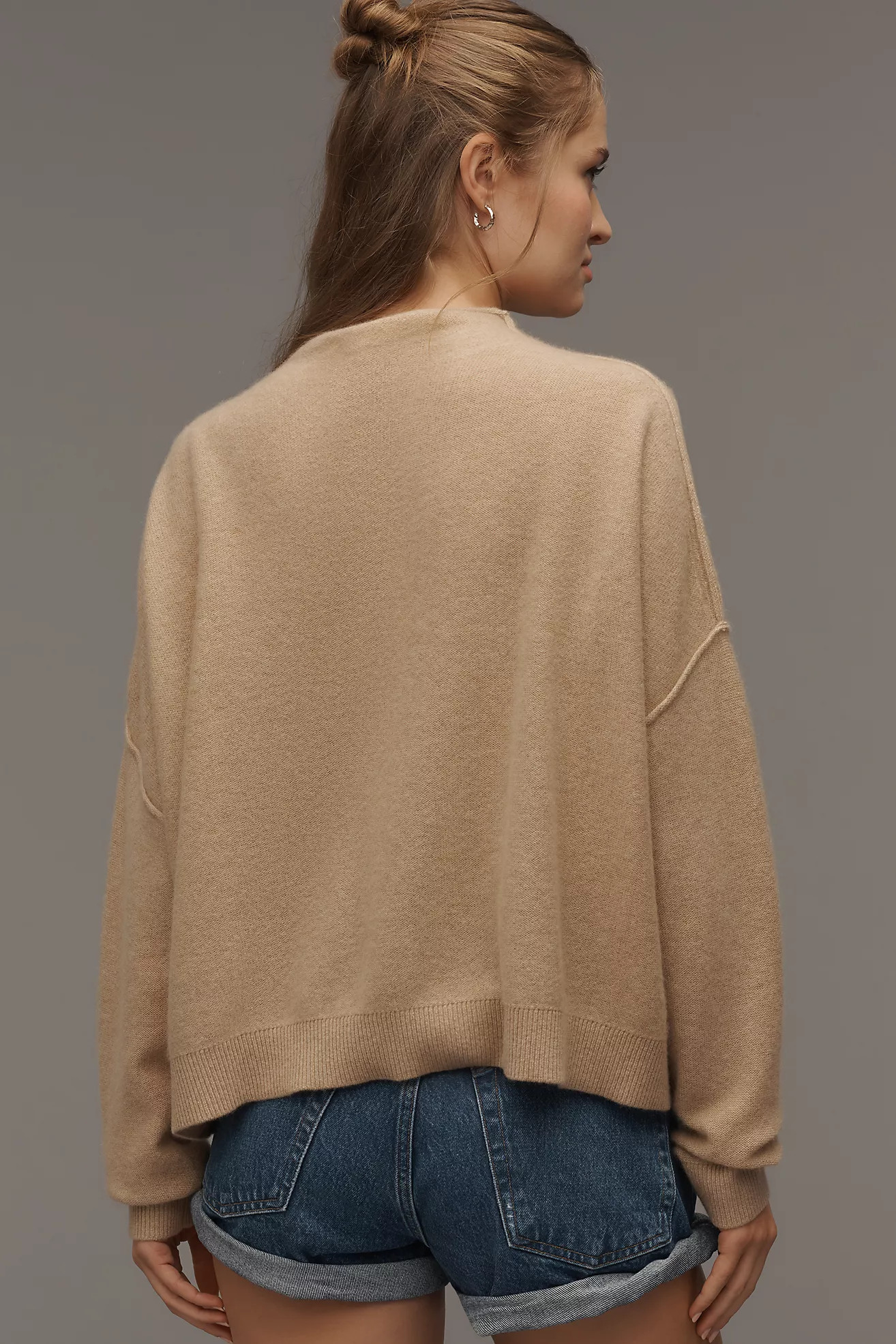 The Alani Cashmere Mock-Neck Sweater by Pilcro | Anthropologie (US)