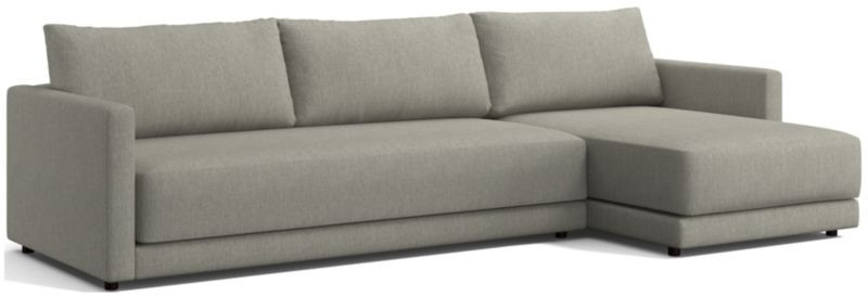 Gather Deep 2-Piece Right-Arm Wide Chaise Sectional Sofa | Crate & Barrel | Crate & Barrel