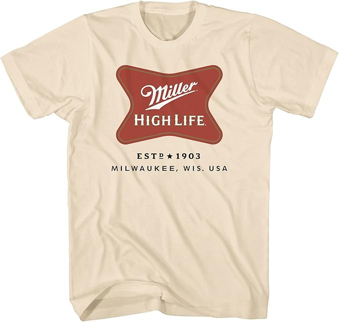 Mens Miller High Life Shirt - Miller Beer Logo Shirt - Miller Light Graphic Shirt | Amazon (US)