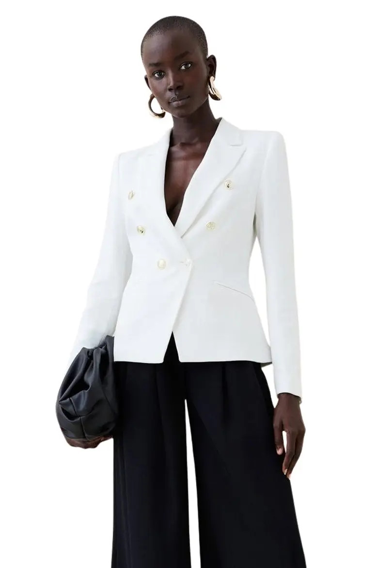 Tailored Button Military Blazer (Women) | Nordstrom | Nordstrom